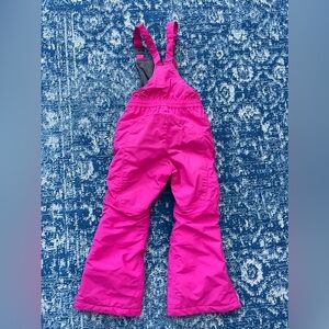 Kids Squall Waterproof Insulated Iron Knee Snow Bibs size 7 Magenta pink